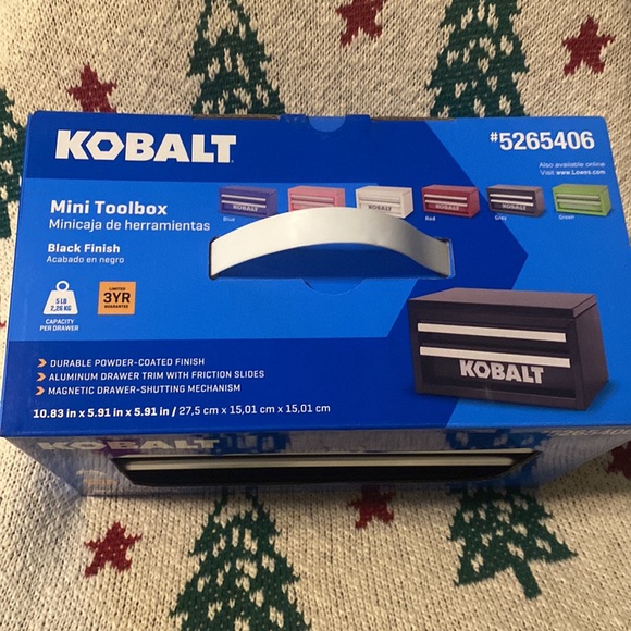 Kobalt Mini Toolbox Black 10.83-in Friction 2-Drawer Steel Tool Box - Picture 3 of 4